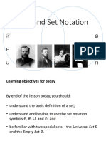 Sets and Set Notation