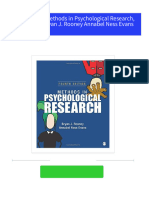 Test Bank For Methods in Psychological Research, 4th Edition, Bryan J. Rooney Annabel Ness Evans