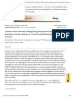 Review Paper On NDE Techniques On Welding