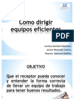 Como Dirigir Equipos Eficientes