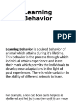 Learning Behavior