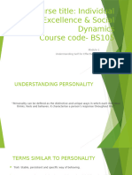 Individual Excellence and Social Dynamics - MODULE-1