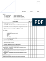 Checklist Rectal Temperature