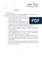 RELATÓRIO ANUAL DE APRENDIZAGEM e DESENVOLVIMENTO