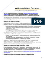 Safework - Nsw.gov - Au-Electrical Risks at The Workplace Fact Sheet