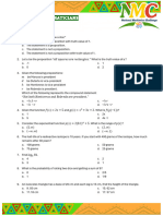 Mock Test - Masterful Mathematicians