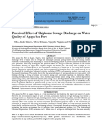 Perceived Effect of Shipborne Sewage Discharge On Water Quality of Apapa Sea Port