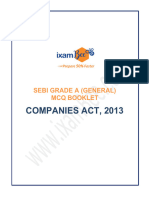 SEBI General Companies Act 50 Important MCQs Booklet PDF