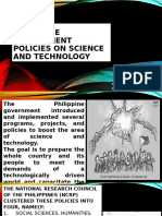 Philippine Government Policies On Science and Technology