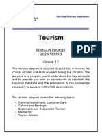 Tourism Revision Material Grade 12 Term 3 - 2024