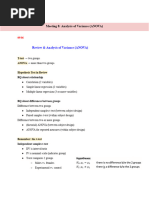 NOTES Module 2 - ANOVA (Analysis of Variance)