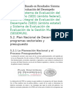 5.2. Plan Nacional de Desarrollo, Programas Sectoriales y Presupuesto