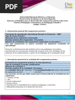 Guía para El Desarrollo Del Componente Práctico - Unidad 1 - Fase 2 - Componente Práctico - Práctica Educativa y Pedagógica