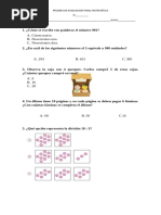 Prueba Dia Evaluacion Final Matemática