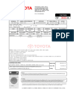 Factura Toyota Corolla 2014, Toyocoapa, S, de R.L. de C.V.