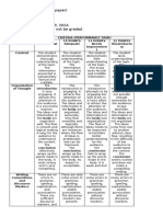 Et and PT Rubrics