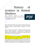 The History of Science in Animal Shelters