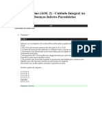 Avaliação Online (AOL 2) - Cuidado Integral Ao Paciente Nas Doenças Infecto-Parasitárias