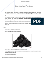 Chemistry - Coal and Petroleum