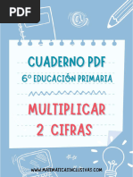 Cuaderno Multiplicar Por 2 Cifras - 6 Curso Educacion Primaria