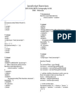 Javascript Exercises