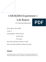 CHEM2004 Experiment 1 Lab Report