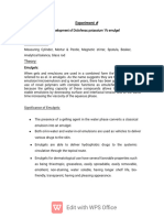 Pharmaceutical Technology Emulsion Experiment