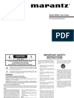 Model ZR6001 User Guide: AV Surround Receiver