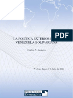 Política Exterior de Venezuela en Tiempos de Hugo Chávez