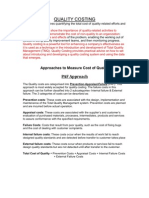 Approaches To Measure Cost of Quality: C 0revention-Appraisal-Failure ,-+ "! & .& /01 2 && 3