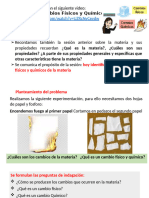 Identificaremos Los Cambios Físicos y Químicos de La Materia