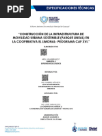 Especificaciones Técnicas Construcción de Infraestructura Sostenible de