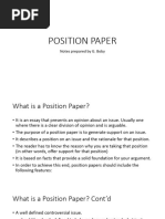 Position Paper