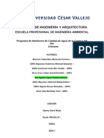 Programa de Monitoreo de La Calidad Del Agua de La Cuenca Del Río Chicama