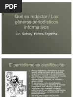 Qué Es Redactar Los Generos Periodísticos Informativos