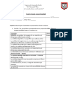 Guía de Trabajo Proporcionalidad