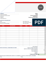 ES Advanced II Invoice Template Excel