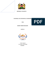 Dairy Farm Manager Level 5 Occupational Standards E