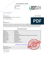 Loan Approval Letter: Kreditsathi - One Click Loan Solution Rbi: Active Approved Status