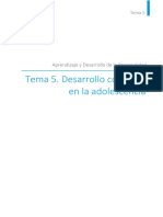 Tema 5. Desarrollo Cognitivo en La Adolescencia