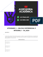 Atividade 2 - Cálculo Diferencial e Integral I - 54 - 2024