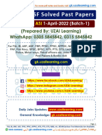 ASF ASI Solved Past Papers 01-April-2022 Batch-01, Prepared by UZAI Learning