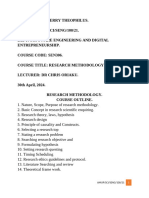 Research Methodology (Sen306) E-Note and E-Assignment