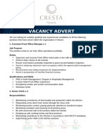 Vacancy Advert March 2023