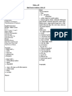 Class 10 Half Yearly Syllabus 2024-25