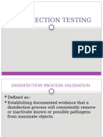 Testing of Disinfection