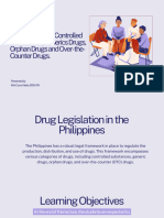 Drug Legislation Controlled Substances Generics Drugs Orphan Drugs and Over The Counter Drugs.