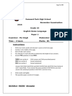 Sunward Park Grade 10 November 2016 Paper 2