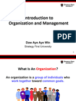 Introduction To Organization and Management