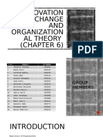 Group 2 Innovation, Change & Organizational Theory Chapter 6